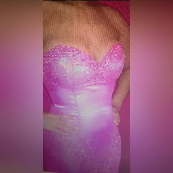 Tony Bowls Fuchsia Evening Gown - Picture 15 of 16